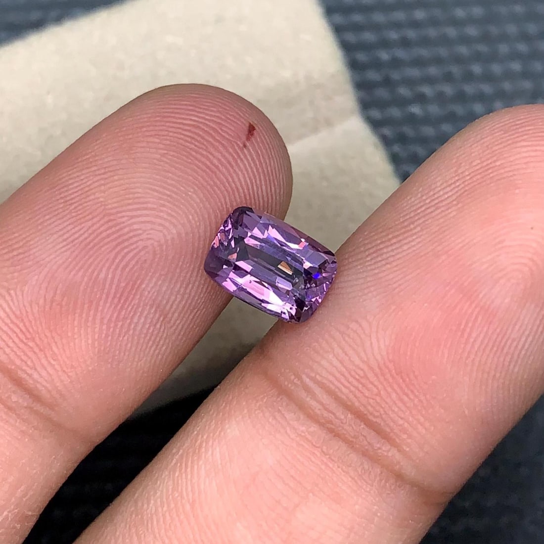 AIG Certified 2.04 Carat Purple Spinel: No Heat Cushion Cut Gemstone - 3