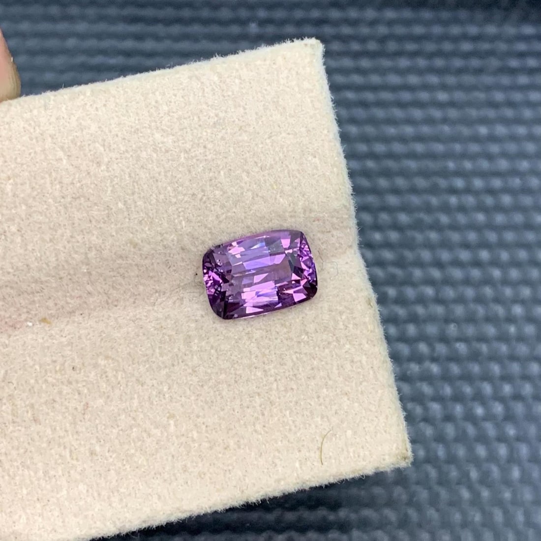 AIG Certified 2.04 Carat Purple Spinel: No Heat Cushion Cut Gemstone - 4