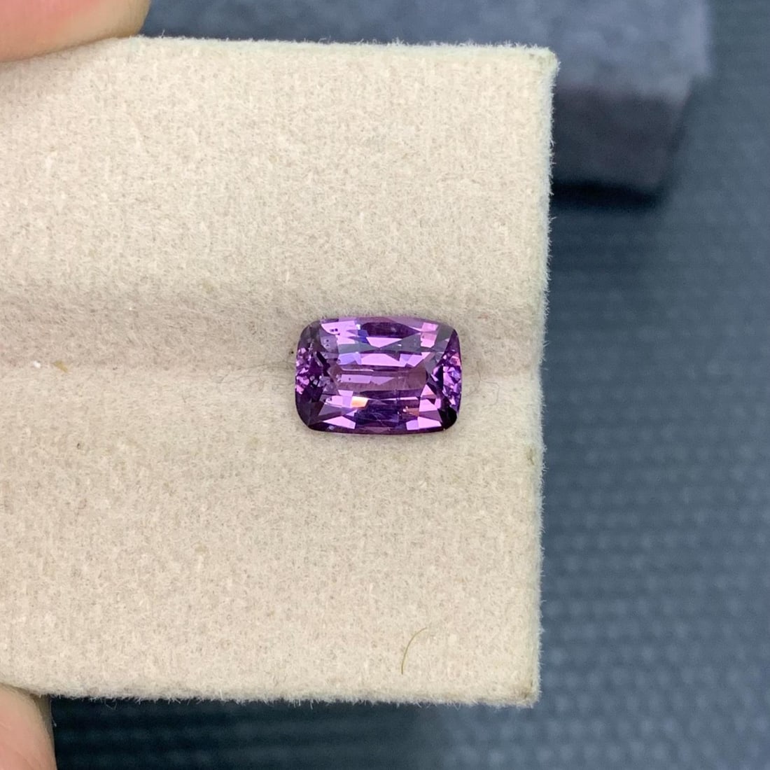 AIG Certified 2.04 Carat Purple Spinel: No Heat Cushion Cut Gemstone - 8