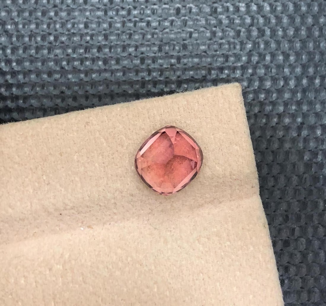 Hot Pink Tourmaline Gemstone: Natural Oval Cushion Cut (9x8.3x7.5mm) - 10