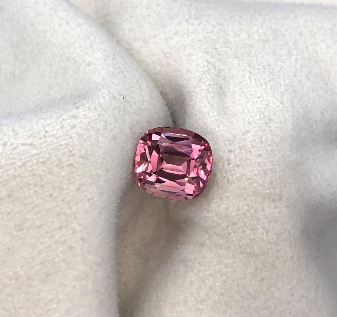 Hot Pink Tourmaline Gemstone: Natural Oval Cushion Cut (9x8.3x7.5mm) - 4
