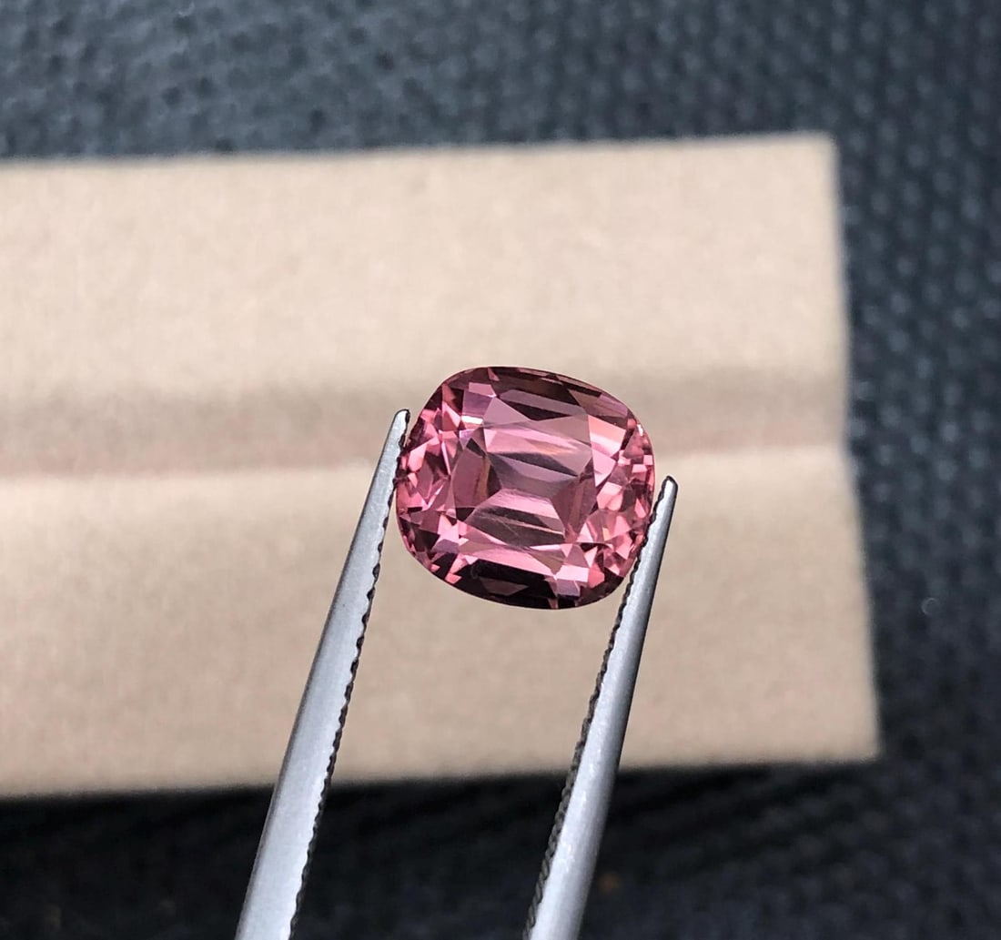Hot Pink Tourmaline Gemstone: Natural Oval Cushion Cut (9x8.3x7.5mm) - 6