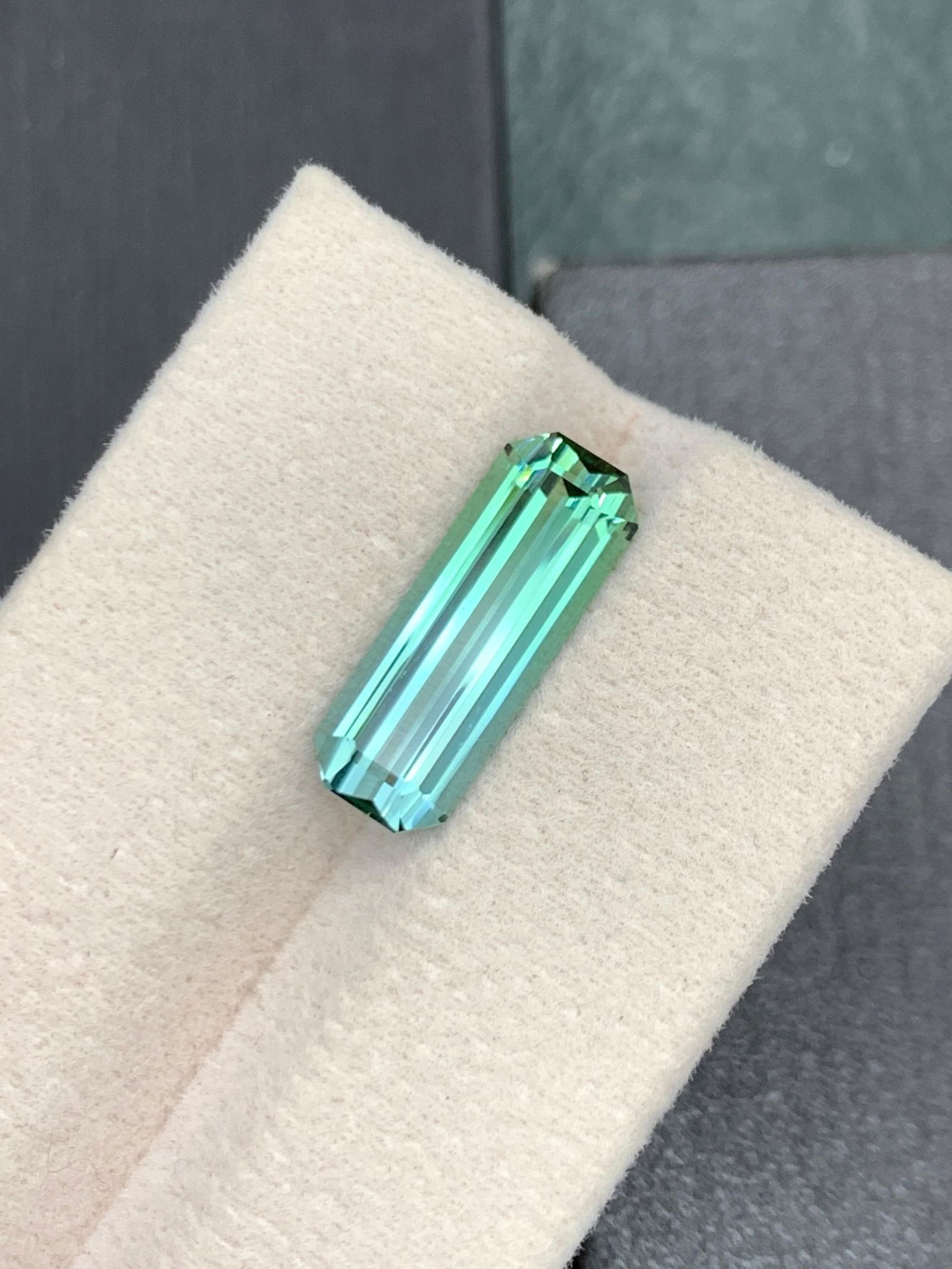 4.95 Carat Bi-Color Tourmaline Gemstone: Emerald Cut Blue Green Jewel - 5