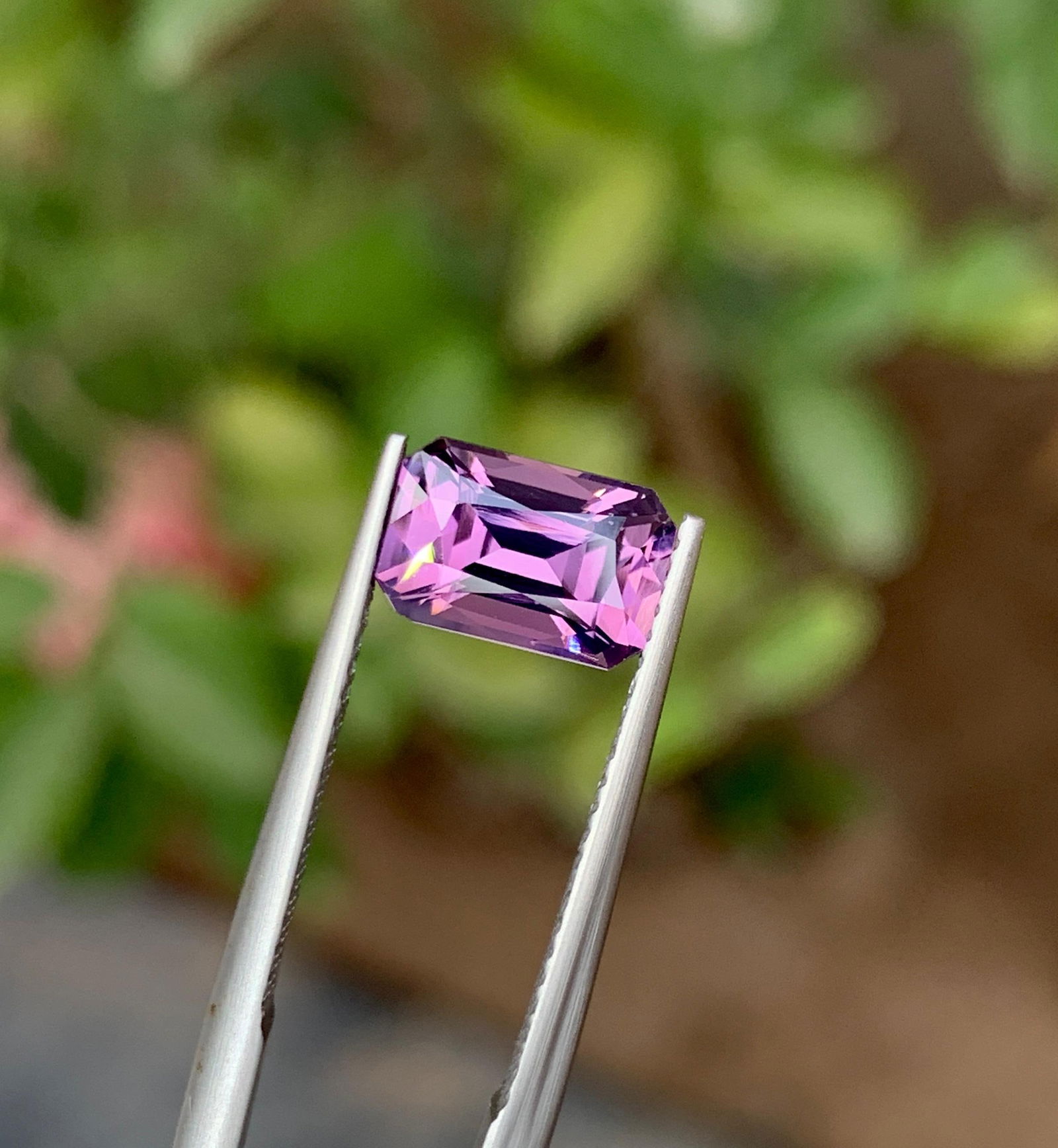 2.12 Carat Natural Violet Purple Spinel – Emerald Step Cut Gemstone - 8
