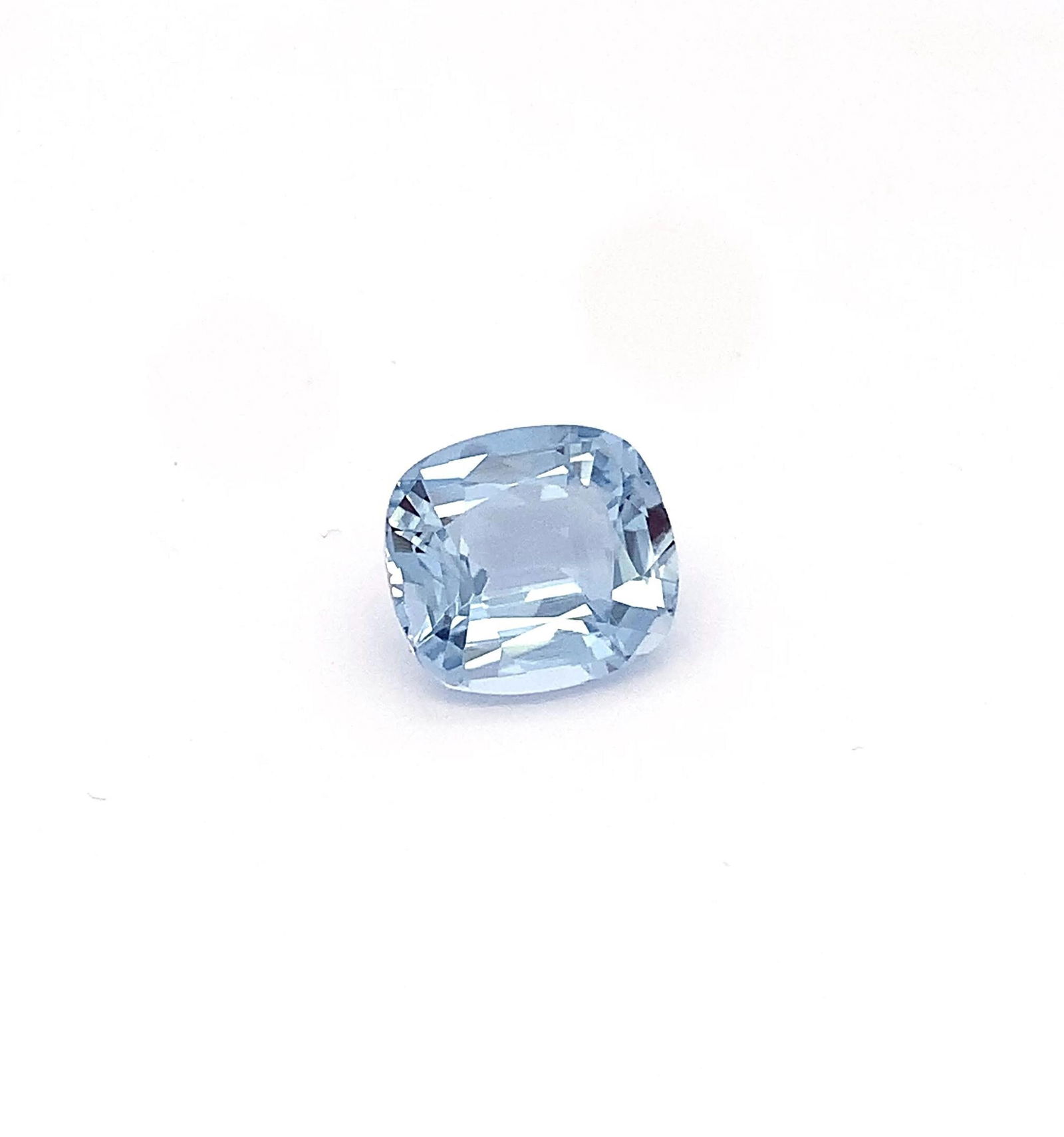 6.64 Carat Sky Blue Aquamarine Gemstone, Cushion Cut March Birthstone - 8