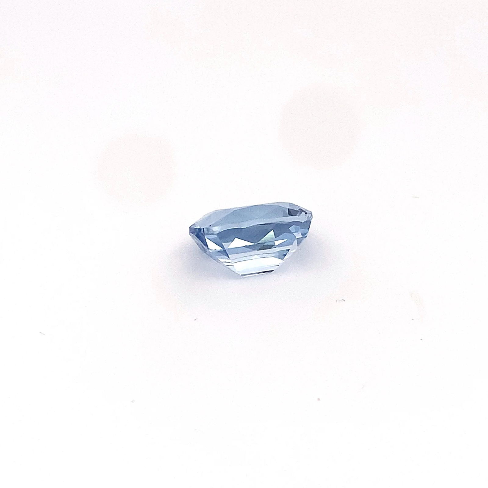 6.64 Carat Sky Blue Aquamarine Gemstone, Cushion Cut March Birthstone - 9