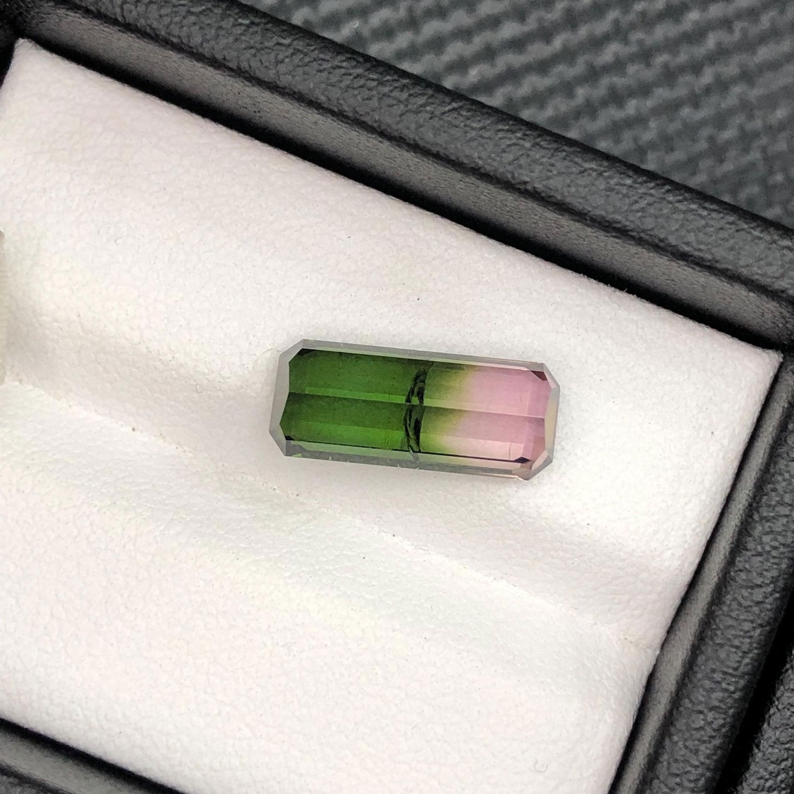 Bicolor Tourmaline Gemstone: Emerald Cut Green & Pink, 3.85 CT - 9