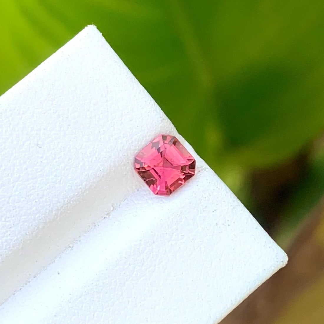 Jewelry Size Hot Pink Tourmaline Gemstone Asscher Cut From Afghanistan - 0.760 Ct - 7