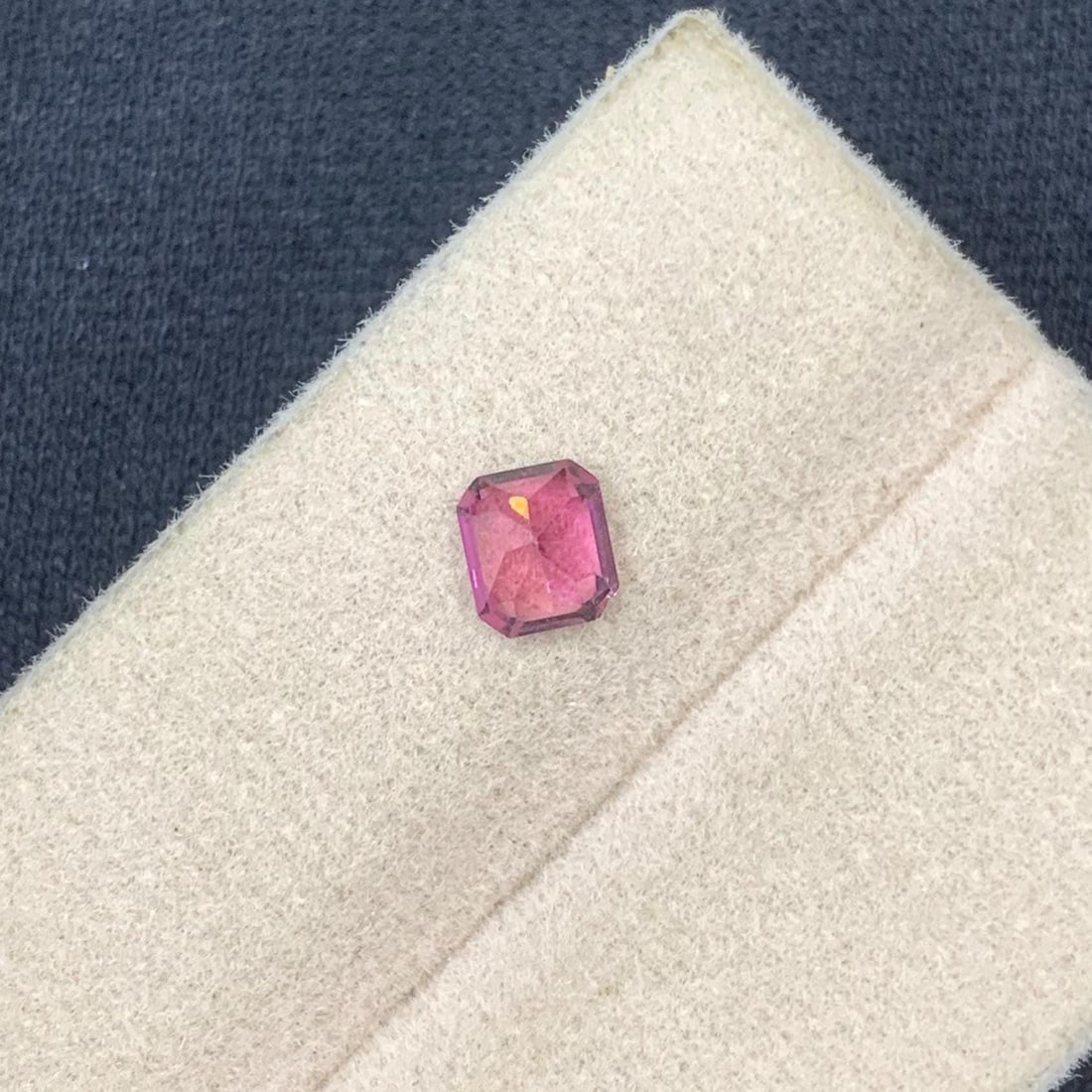 Hot Pink Tourmaline Loose Gemstone Long Asscher Cut Afghanistan Tourmaline - 0.690 Carat - 10