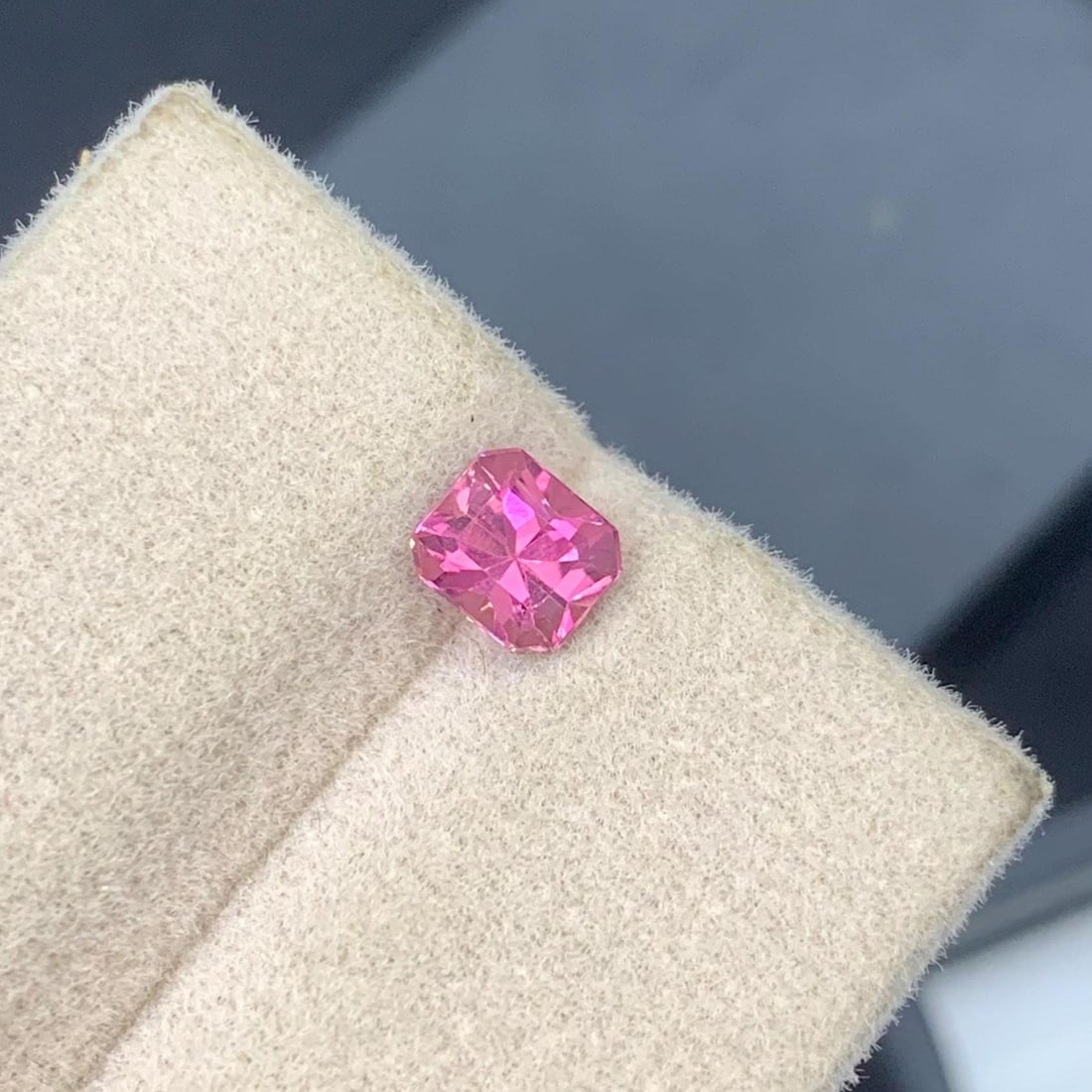 Hot Pink Tourmaline Loose Gemstone Long Asscher Cut Afghanistan Tourmaline - 0.690 Carat - 5