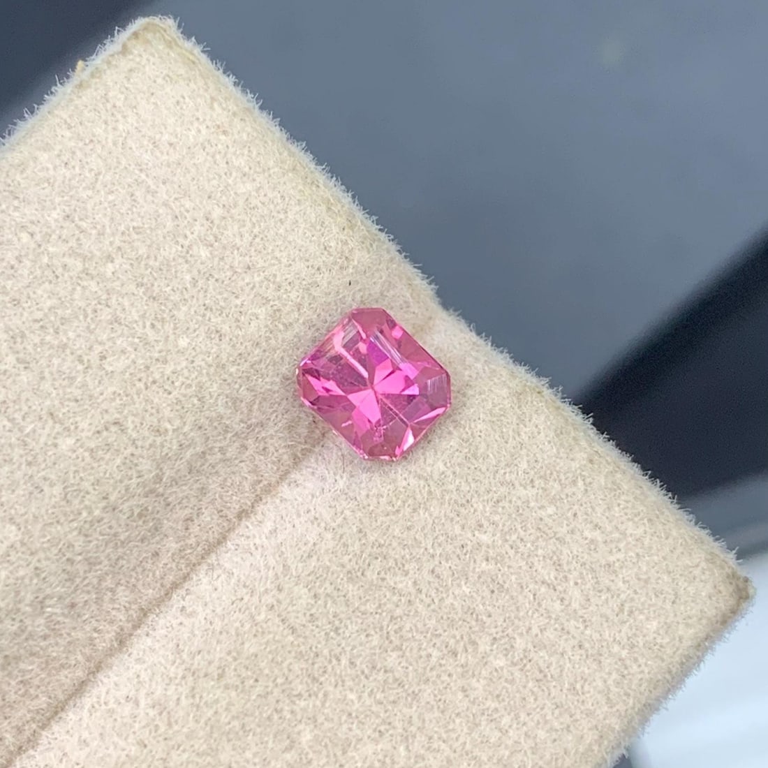 Hot Pink Tourmaline Loose Gemstone Long Asscher Cut Afghanistan Tourmaline - 0.690 Carat - 8