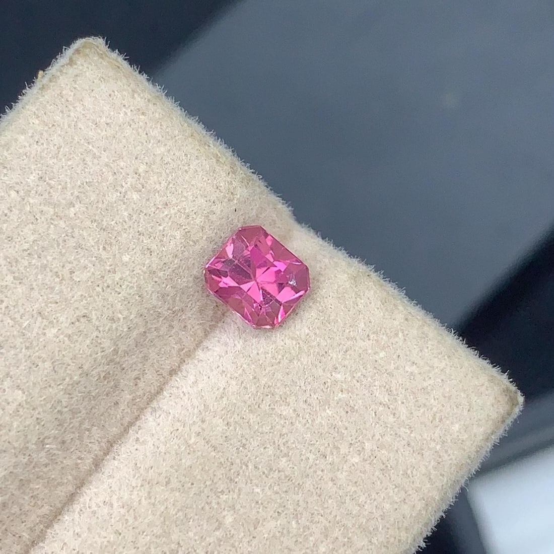 Hot Pink Tourmaline Loose Gemstone Long Asscher Cut Afghanistan Tourmaline - 0.690 Carat - 9