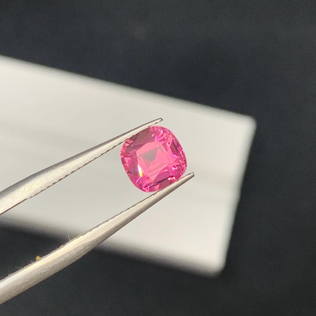 Top Pink Tourmaline Gemstone Faceted Cushion Cut Gemstone From Afghanistan - 0.910 Carat - 2