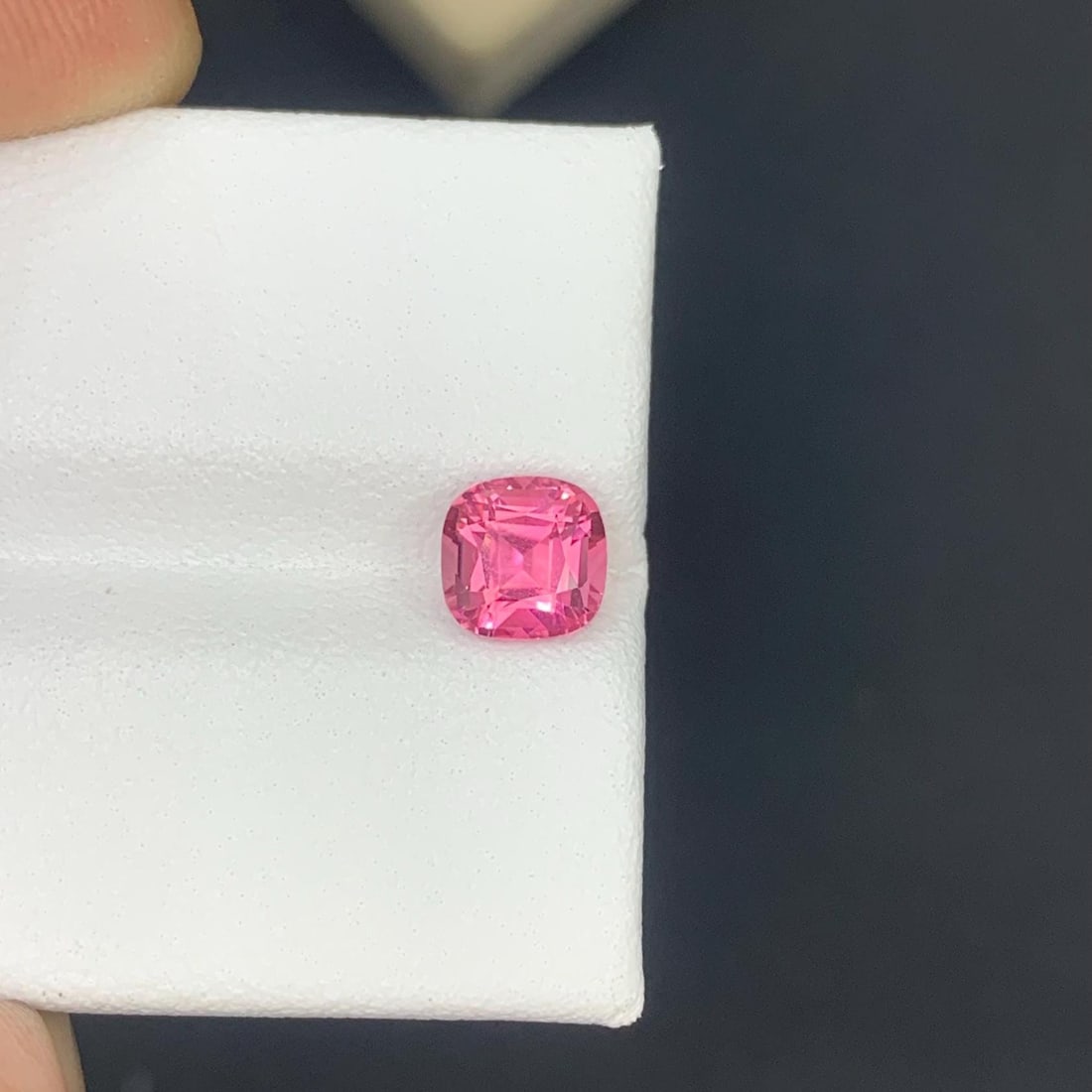 Top Pink Tourmaline Gemstone Faceted Cushion Cut Gemstone From Afghanistan - 0.910 Carat - 3