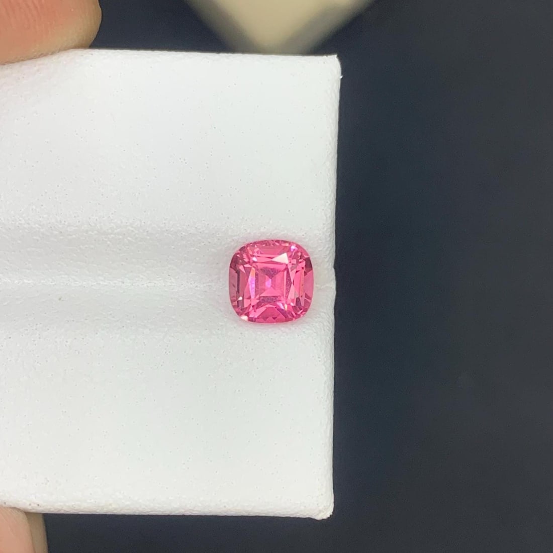 Top Pink Tourmaline Gemstone Faceted Cushion Cut Gemstone From Afghanistan - 0.910 Carat - 6