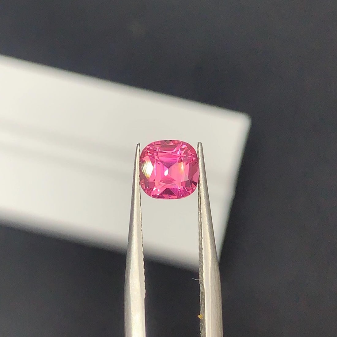 Top Pink Tourmaline Gemstone Faceted Cushion Cut Gemstone From Afghanistan - 0.910 Carat - 7