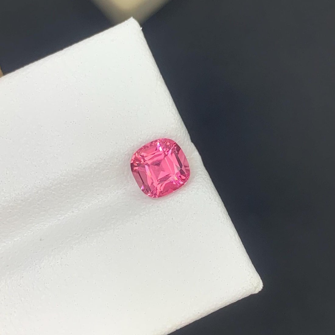 Top Pink Tourmaline Gemstone Faceted Cushion Cut Gemstone From Afghanistan - 0.910 Carat - 8