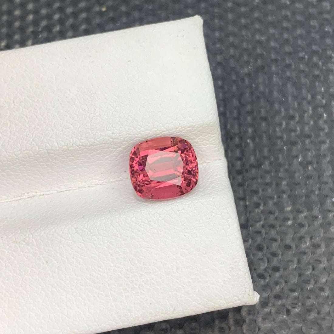 Hot Pink Tourmaline Gemstone Faceted Cushion CutFrom Afghanistan - 2.685 Carat - 2