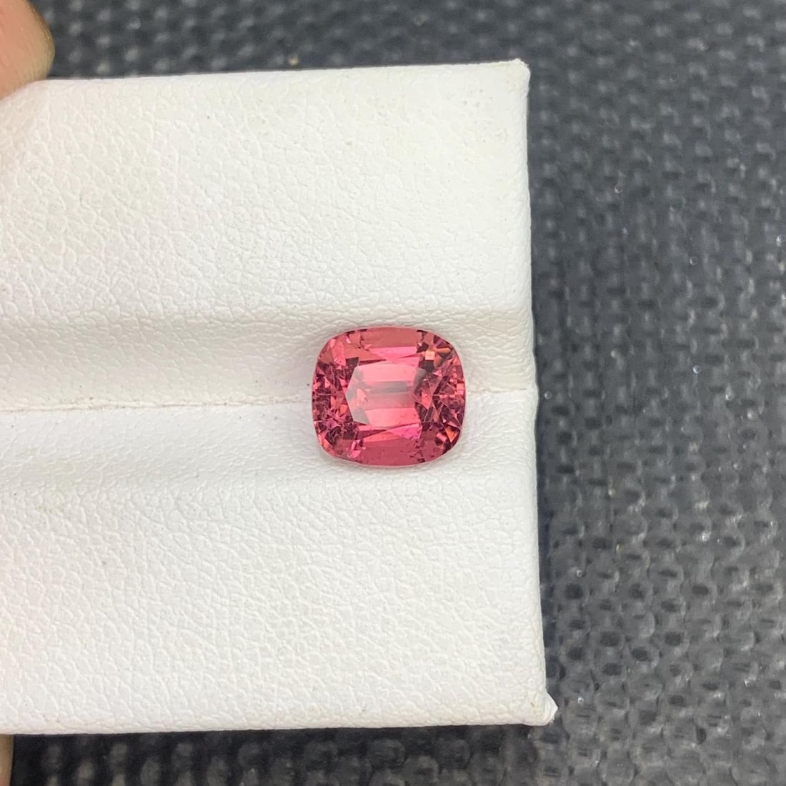 Hot Pink Tourmaline Gemstone Faceted Cushion CutFrom Afghanistan - 2.685 Carat - 4
