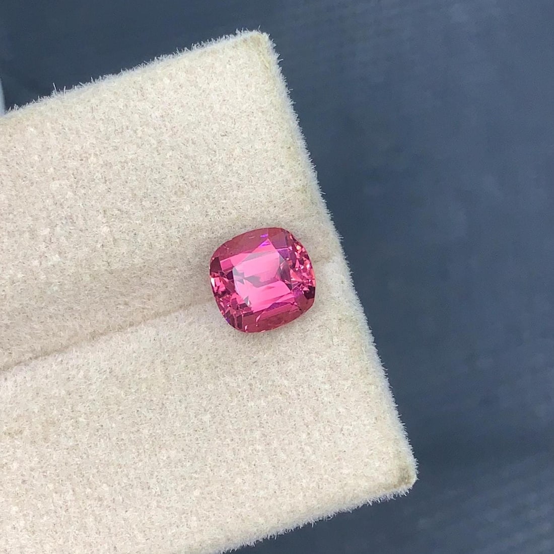 Hot Pink Tourmaline Gemstone Cushion Cut From Afghanistan - 1.85 Carat - 6