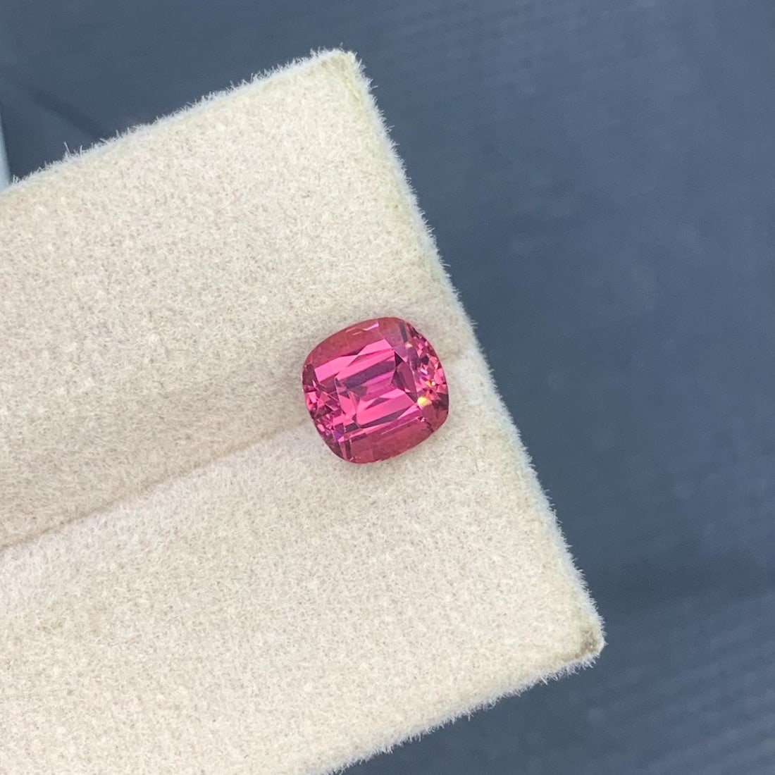 Hot Pink Tourmaline Gemstone Cushion Cut From Afghanistan - 1.85 Carat - 7