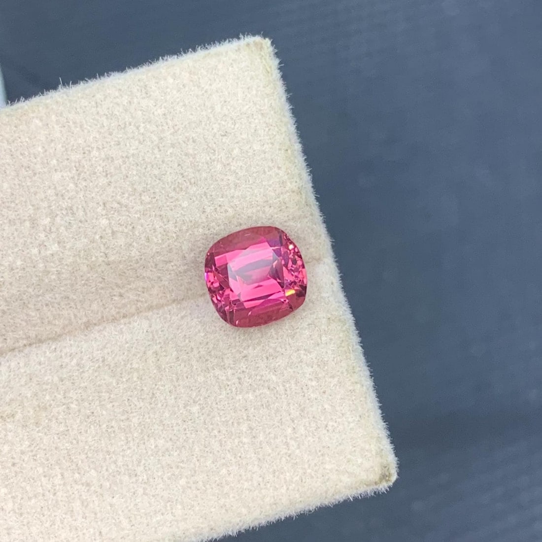Hot Pink Tourmaline Gemstone Cushion Cut From Afghanistan - 1.85 Carat - 9