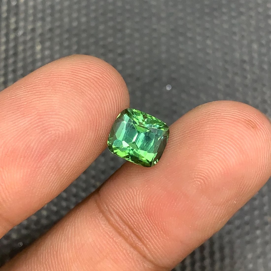 Mint Green Tourmaline Gemstone: 2.475 Carat Cushion Cut, Afghanistan Origin - 2