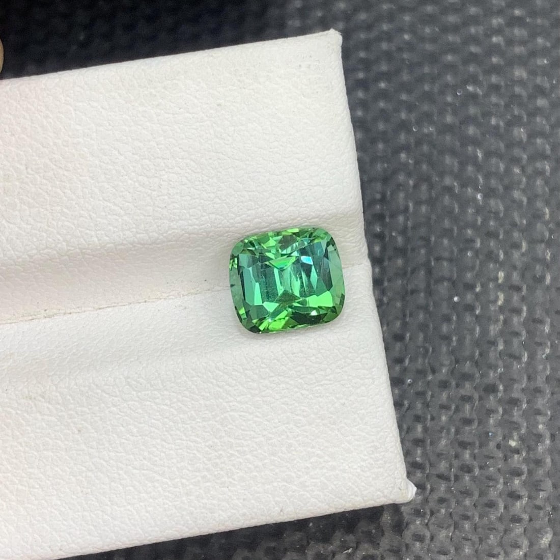 Mint Green Tourmaline Gemstone: 2.475 Carat Cushion Cut, Afghanistan Origin - 5