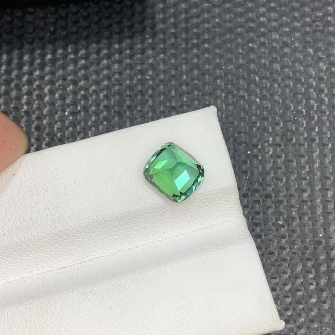 Mint Green Tourmaline Gemstone: 2.475 Carat Cushion Cut, Afghanistan Origin - 8