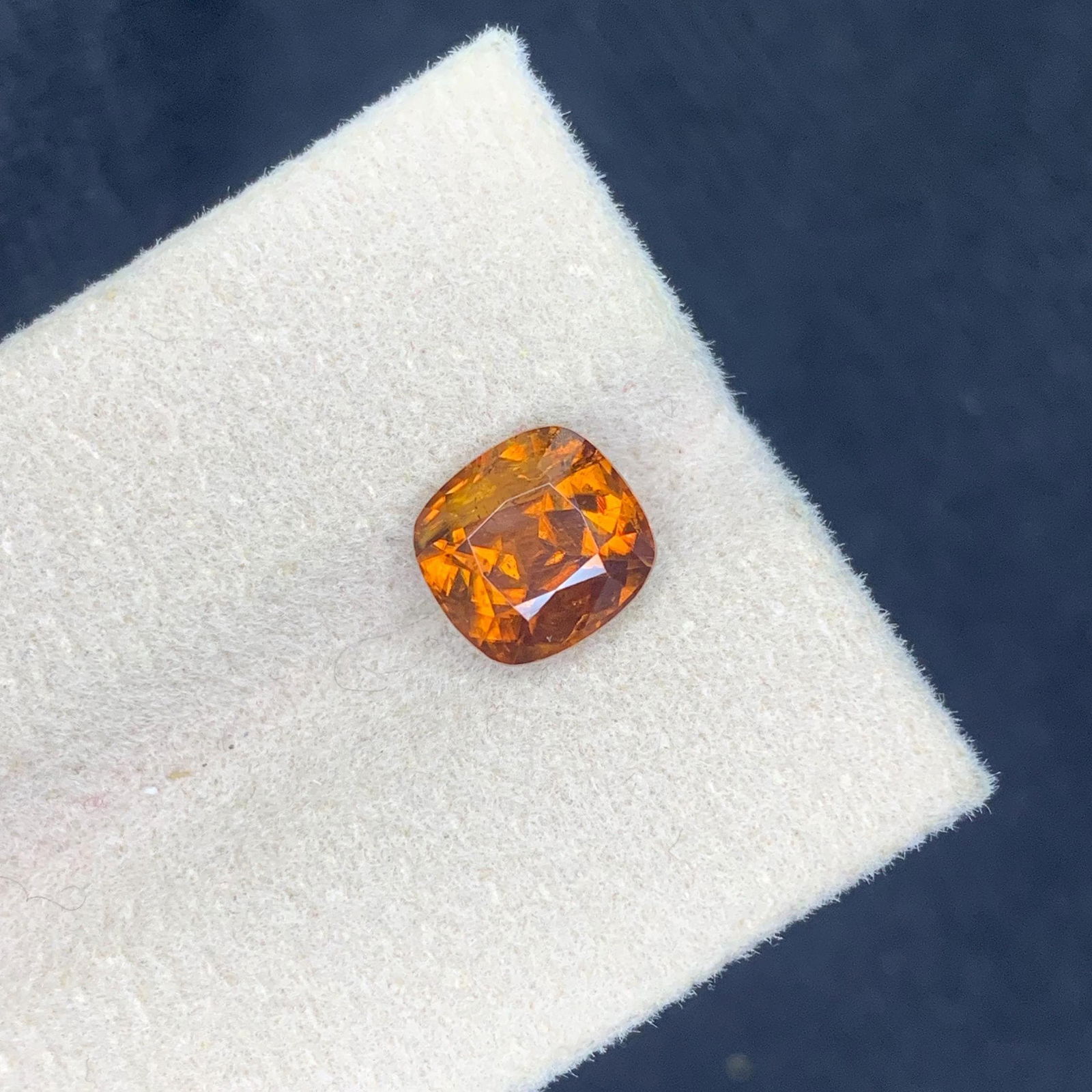 Honey Brown Bastnasite Gemstone: 3.52 Carat Cushion Cut - 2