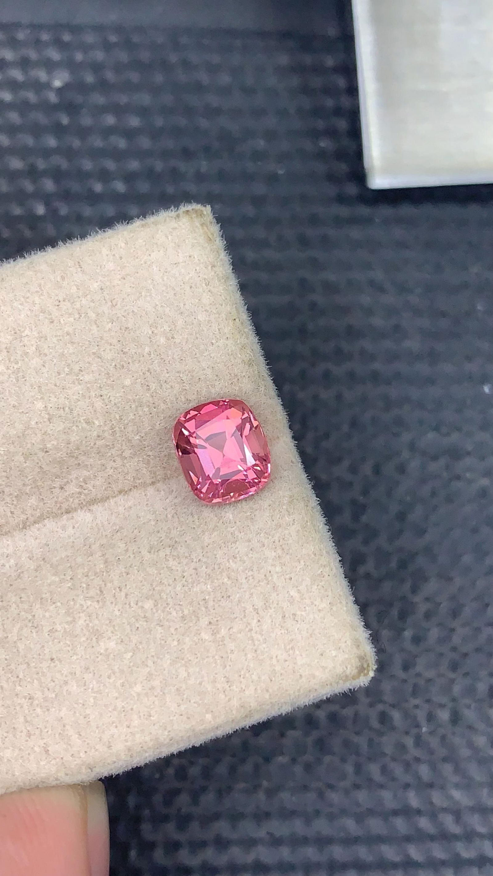 Candy Pink Tourmaline Gemstone, 1.40 Carat Cushion Cut, Afghanistan Origin (1 of 8)