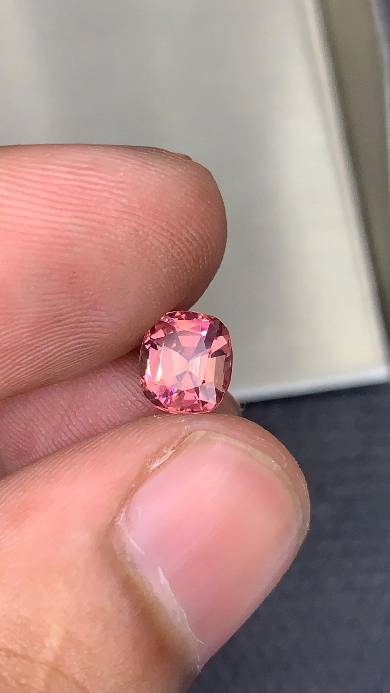 Soft Pink Tourmaline Gemstone: 1.10 CT Cushion Cut, Afghanistan Origin - 2