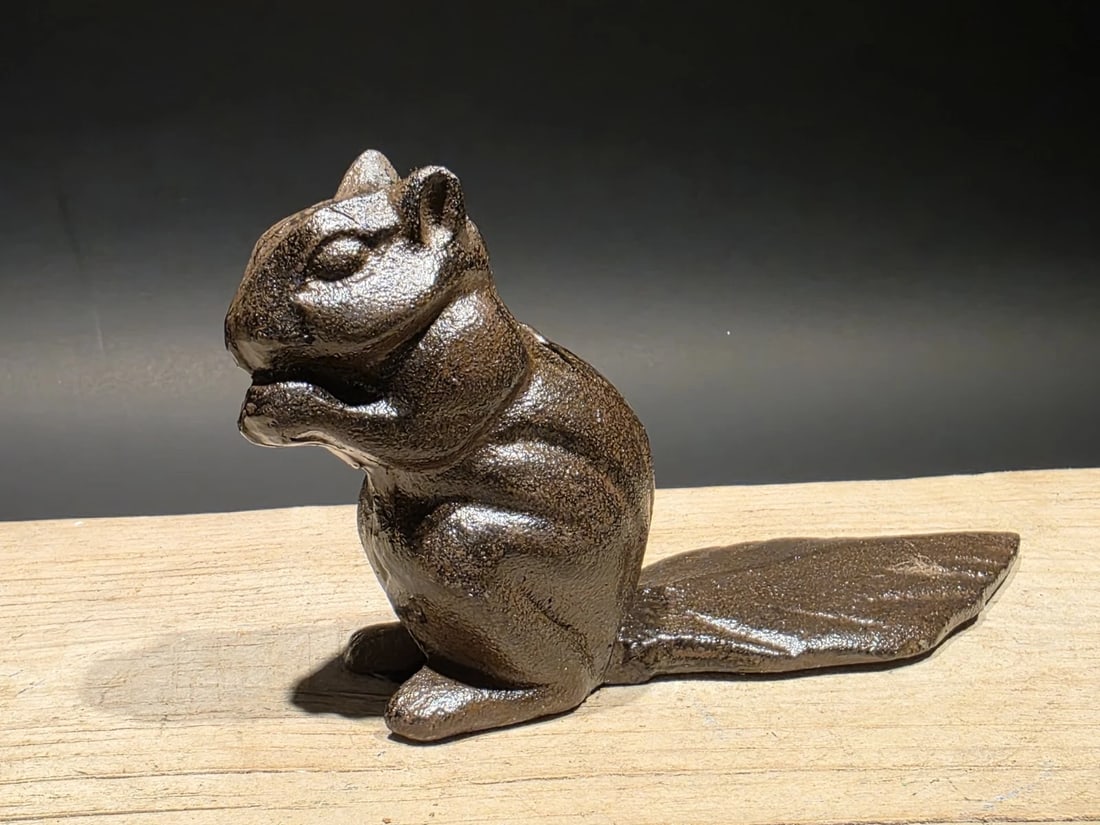 Cast Iron Squirrel Door Stop Wedge - 11