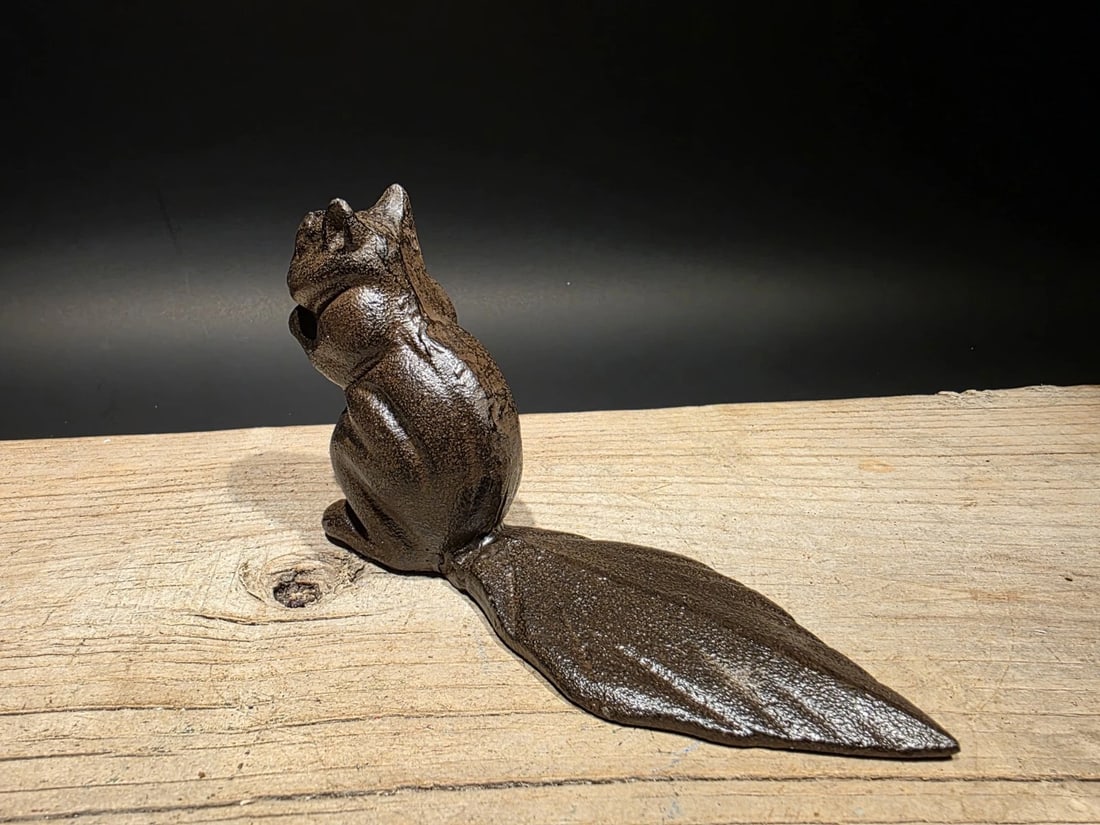 Cast Iron Squirrel Door Stop Wedge - 6