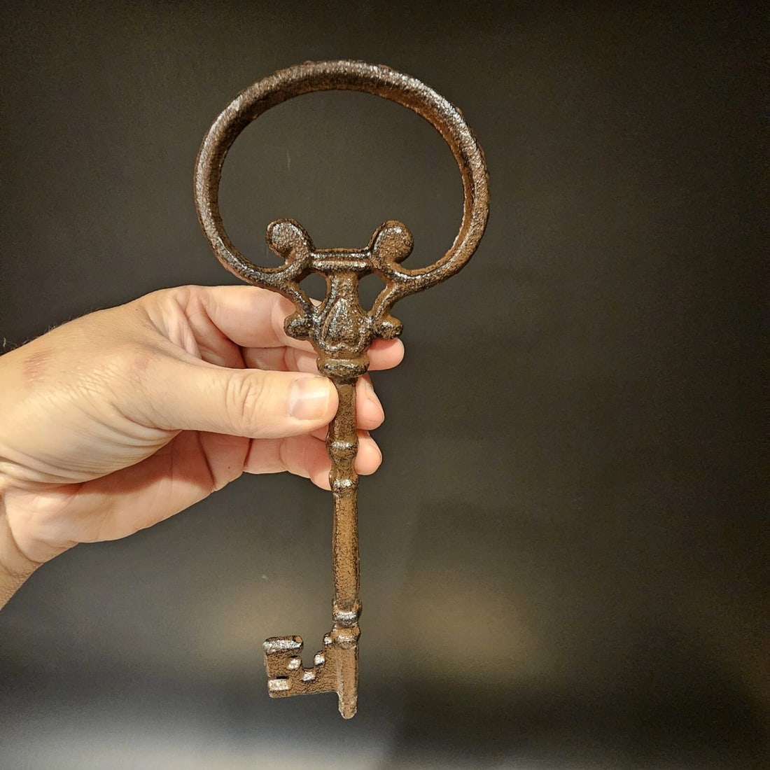 Cast Iron Large Ornate Skeleton Key - 11