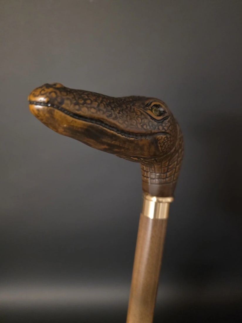 36" Gator Head Walking Stick Cane - 16