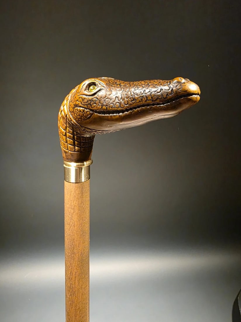 36" Gator Head Walking Stick Cane - 7