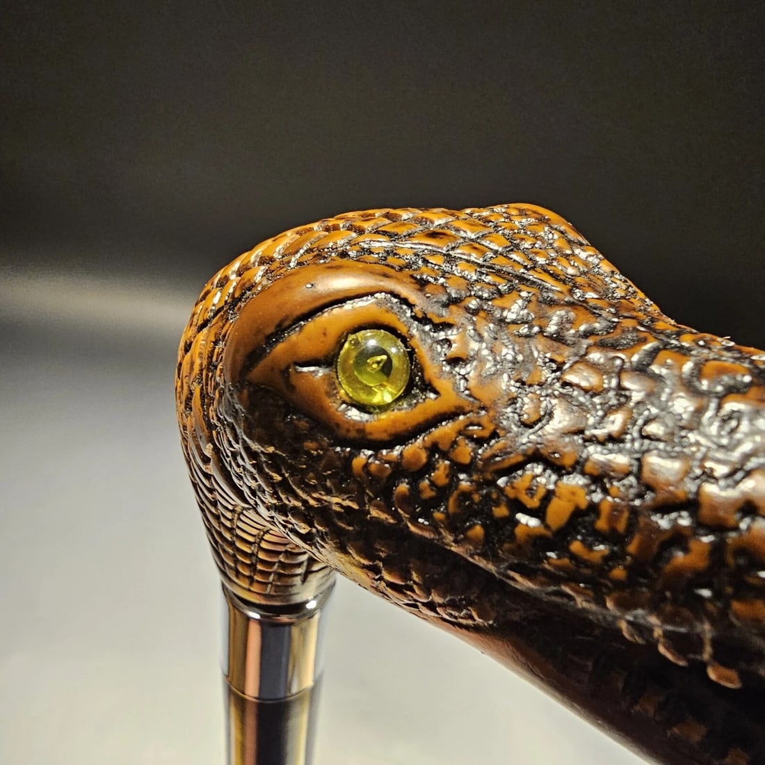 36" Gator Head Walking Stick Cane - 6