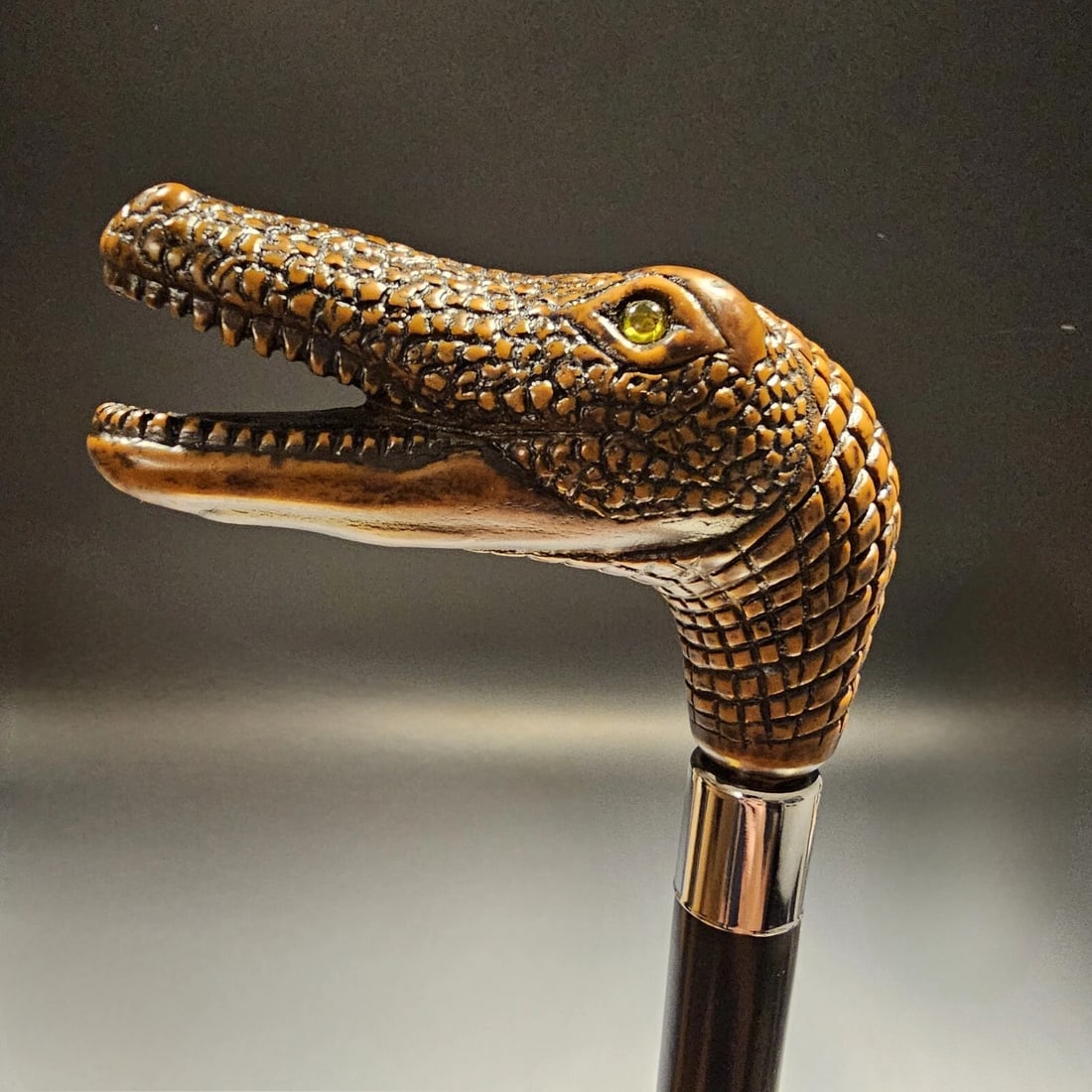 36" Gator Head Walking Stick Cane - 9