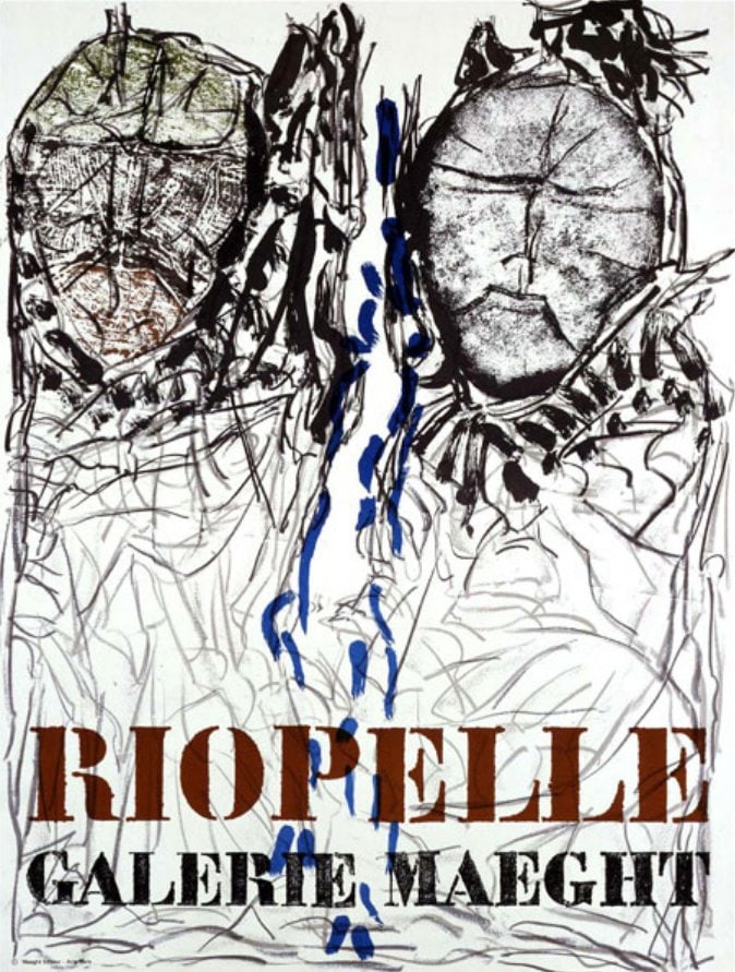 Riopelle Poster Lithograph Visage 1974 (1 of 1)