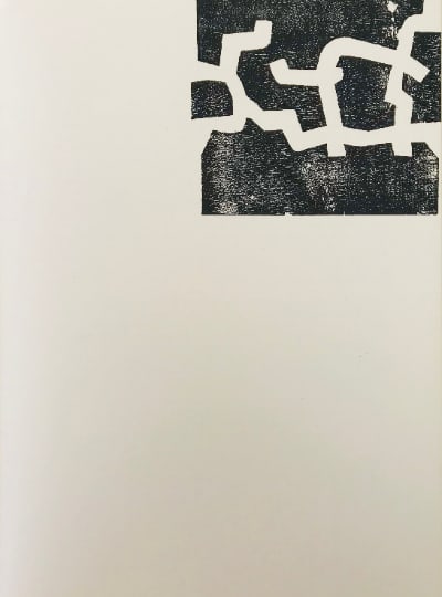 Chillida Lithograph DM04174 Derriere le miroir 1968: Title: Chillida Lithograph DM04174 Derriere le miroir 1968 Description: Artist: Eduardo Chillida Country: Spain Title: Untitled - DM04174 Medium: Lithograph Marks: Not signed not numbered Size: Wove p