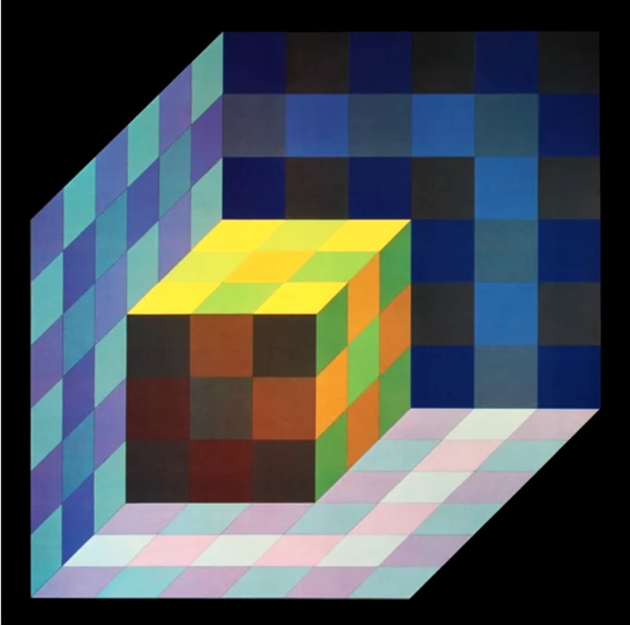 Victor Vasarely Progression 2-4 Optic Art (1 of 1)
