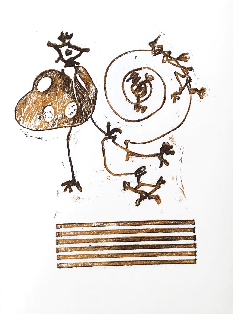 Max Ernst Original Lithograph 1970 Crazy and five o'clock tea-5 (1 of 1)