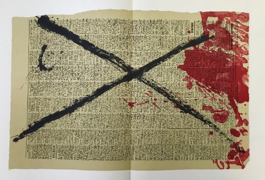 Tapies Original Lithograph DM03175d Derriere le Miroir1 968 (1 of 1)