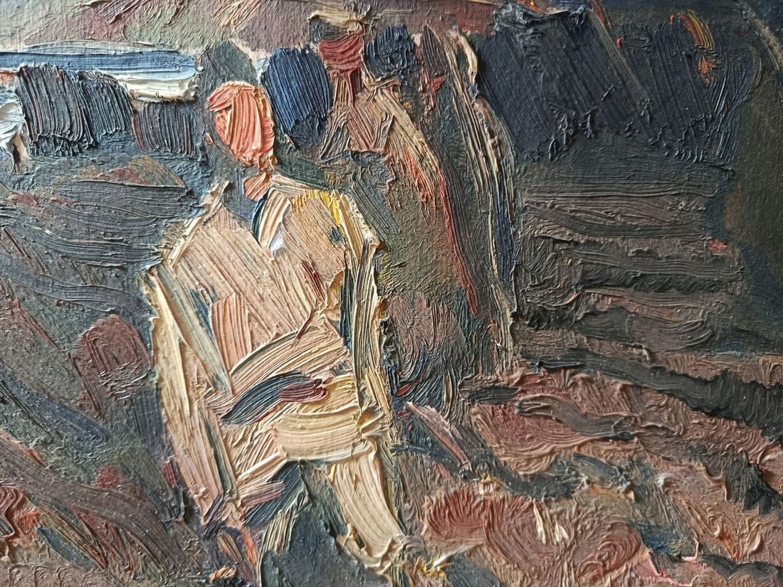 Oil painting We'll come back home again Unknown artist - 5