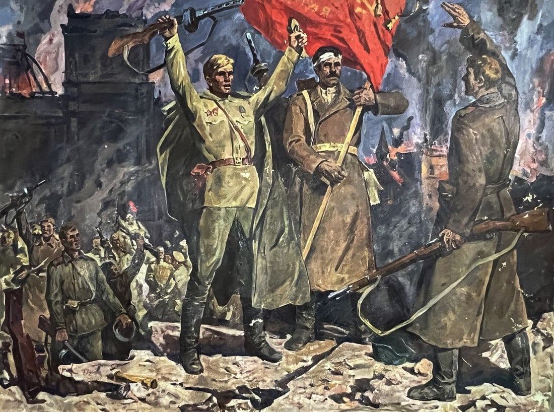 Oil painting Victory of the Red Army Unknown artist (1 of 3)