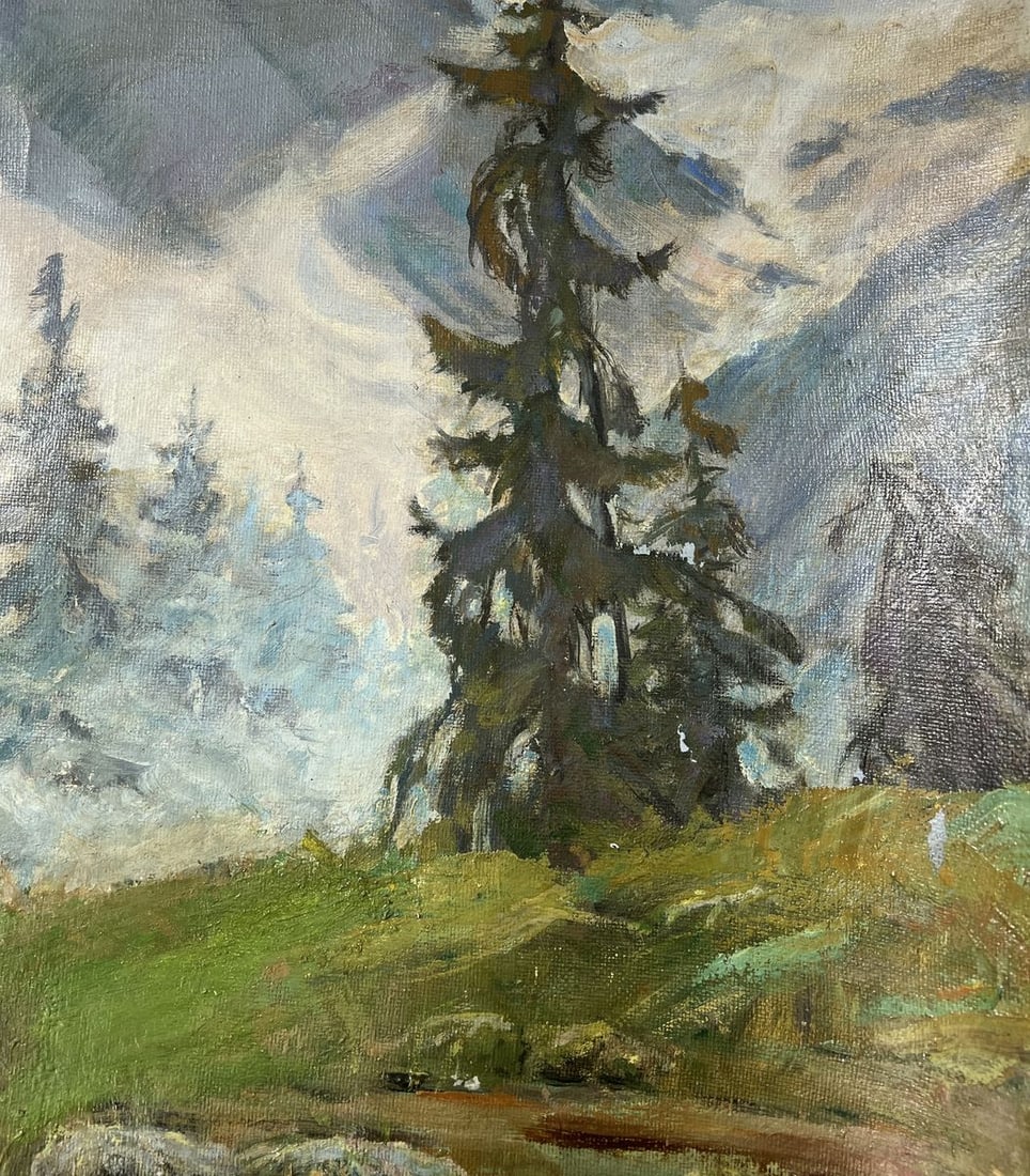 Oil painting Whisper of the Wind in the mountains Fedor Konev - 2