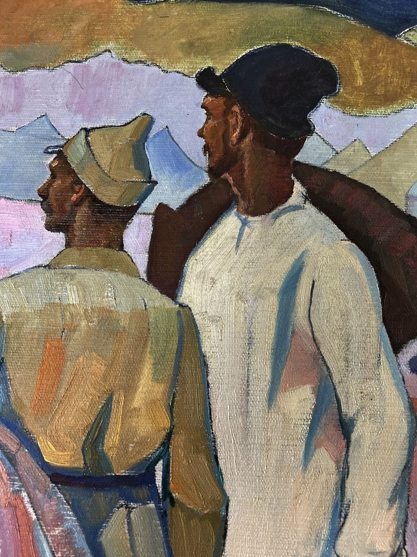 Oil painting Military camp Serhiy Gnoyovy - 10