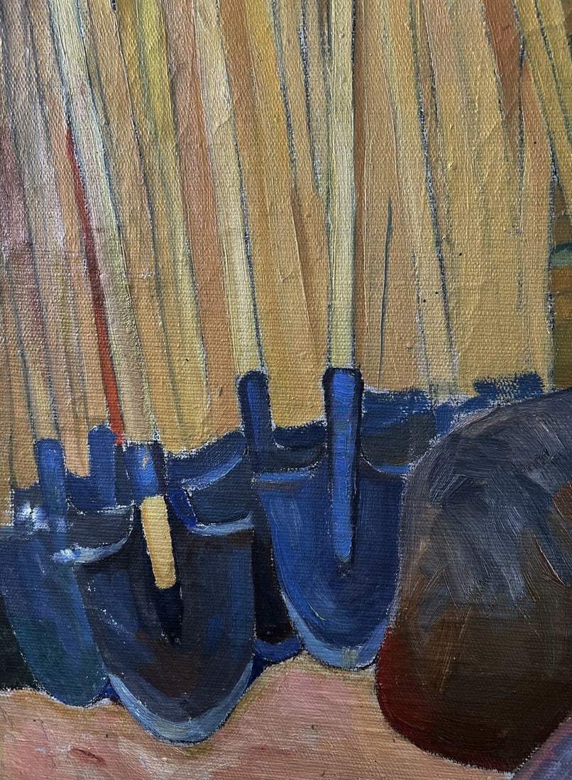 Oil painting Military camp Serhiy Gnoyovy - 12