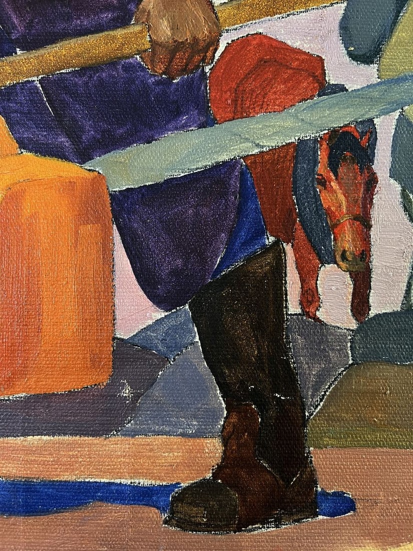 Oil painting Military camp Serhiy Gnoyovy - 15